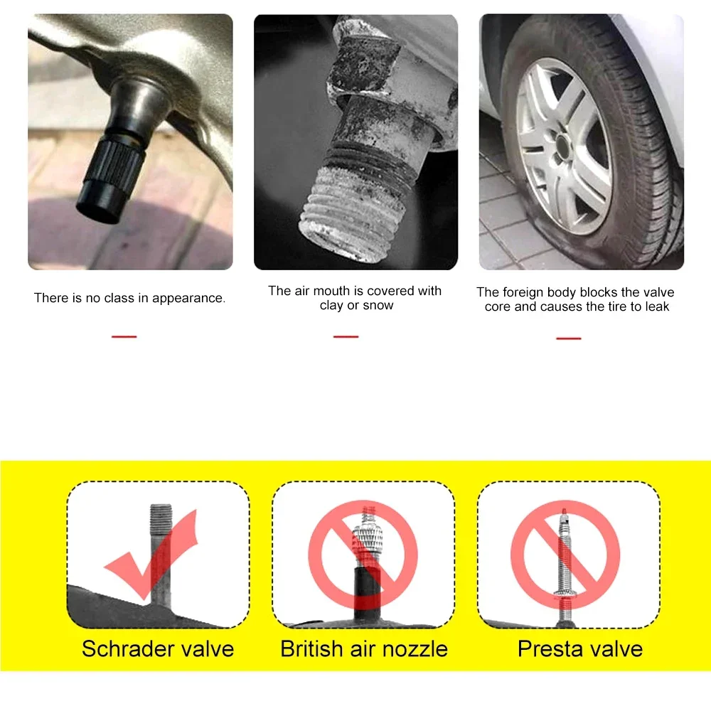 Premium Zinc Alloy Anti-Theft Tire Valve Caps