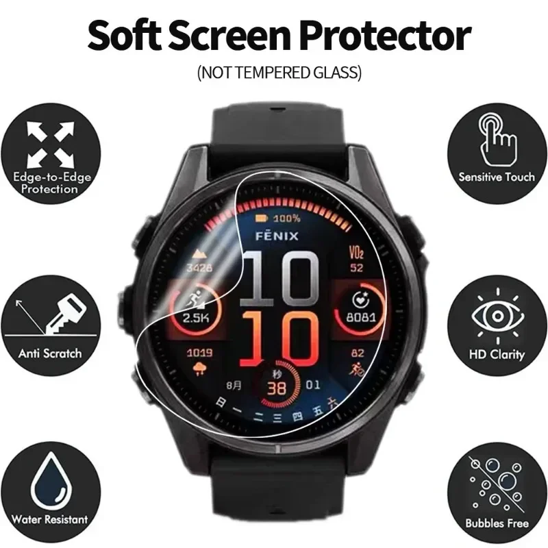 Flexible Hydrogel Screen Protector Film, 3 Pack - Clear Full Cover, Anti-Scratch
