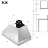 30 Inch Insert Range Hood with Voice/Gesture/Touch Control, 900 CFM Built-in Kitchen Hood Vent with 4 Speed Exhaust Fan 6