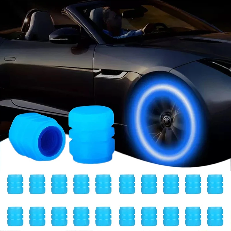 

1-20Pcs Universal Fluorescent Car Tyre Valve Caps Wheel Rim Decal Luminous Valve Stem Cover for Cars,Bicycles,SUVs,Motorcycles