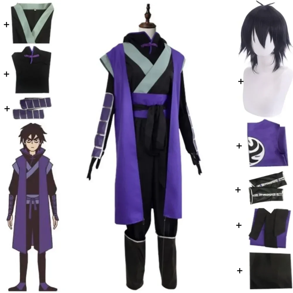 

Anime Cartoon Killer Scissor Assassin Seven Cosplay Costume Wig Adult Woman Man Child Outfit Hallowen Carnival Party Suit