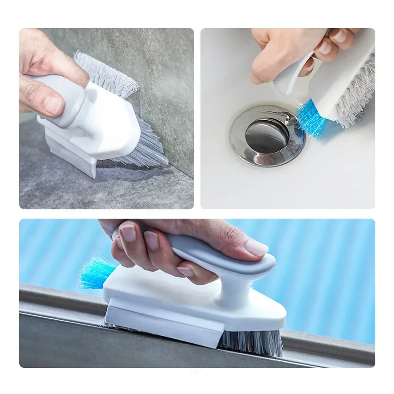 Multipurpose Tile & Grout Scrubbing Brush Set - Durable Corner & Gap Cleaning Tools