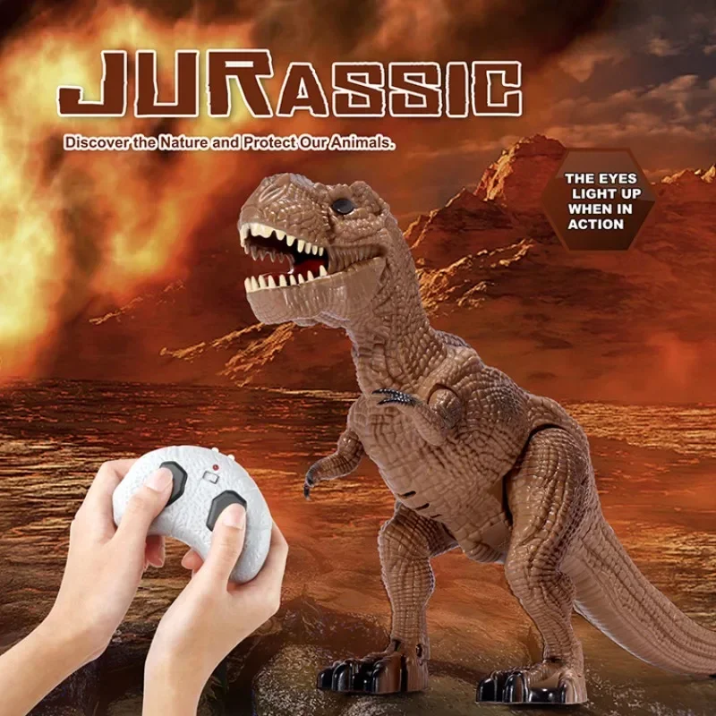 Electric Dinosaur Toys Tyrannosaurus Rex Dino Remote Control Animal Model Walking Roar For Kids Children Boys Christmas Gifts 2