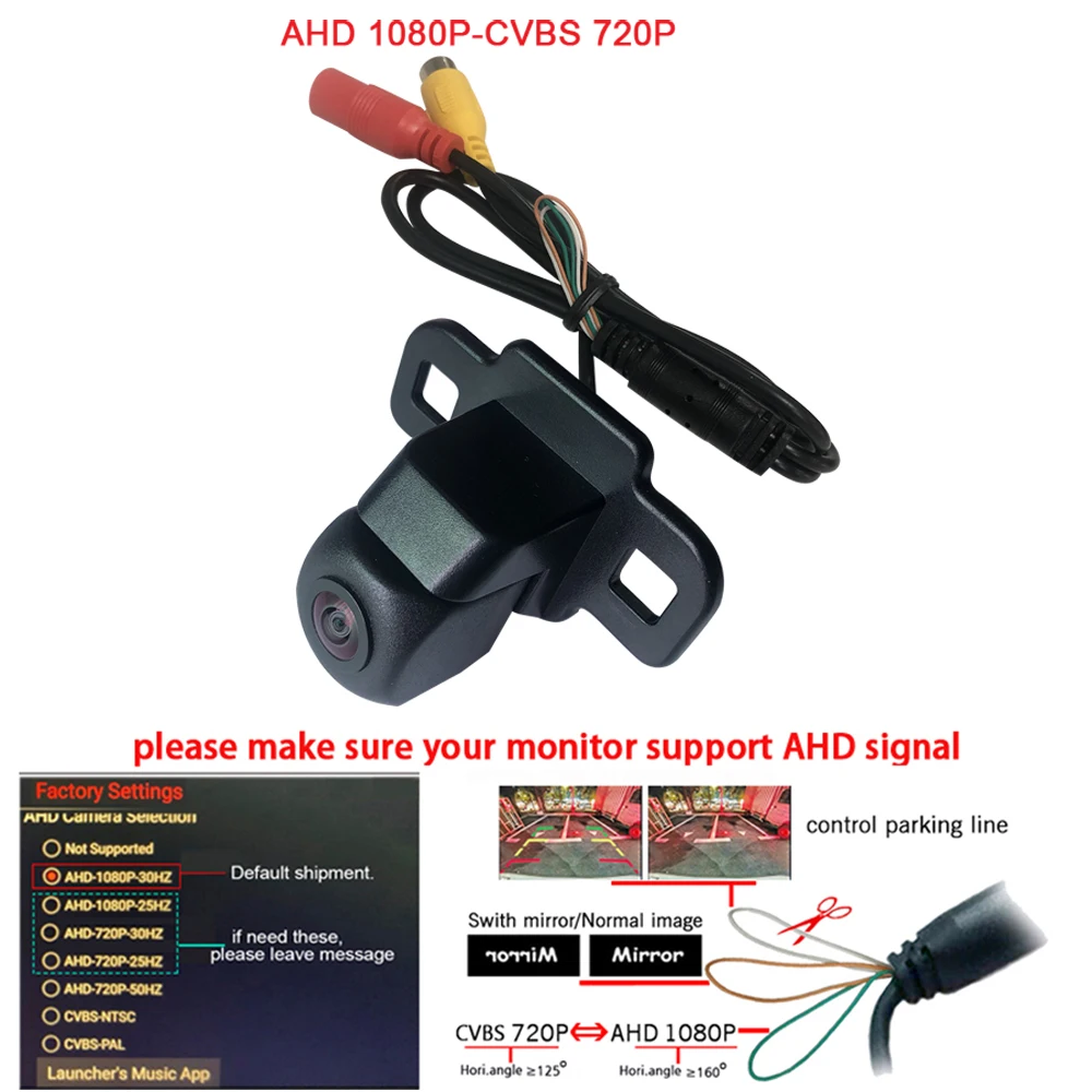 Ahd 1920*1080p Car Rear View Reverse Camera For Toyota Rav4 Xa50 2018