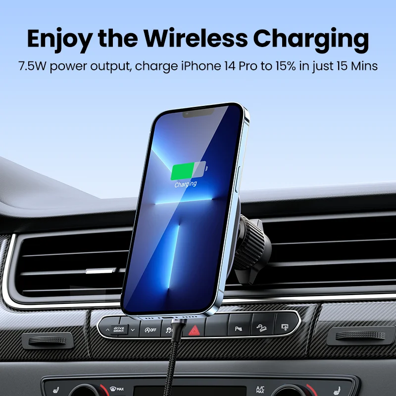 UGREEN Magnetic Wireless Car Charger Adsorbable For iPhone 15 14