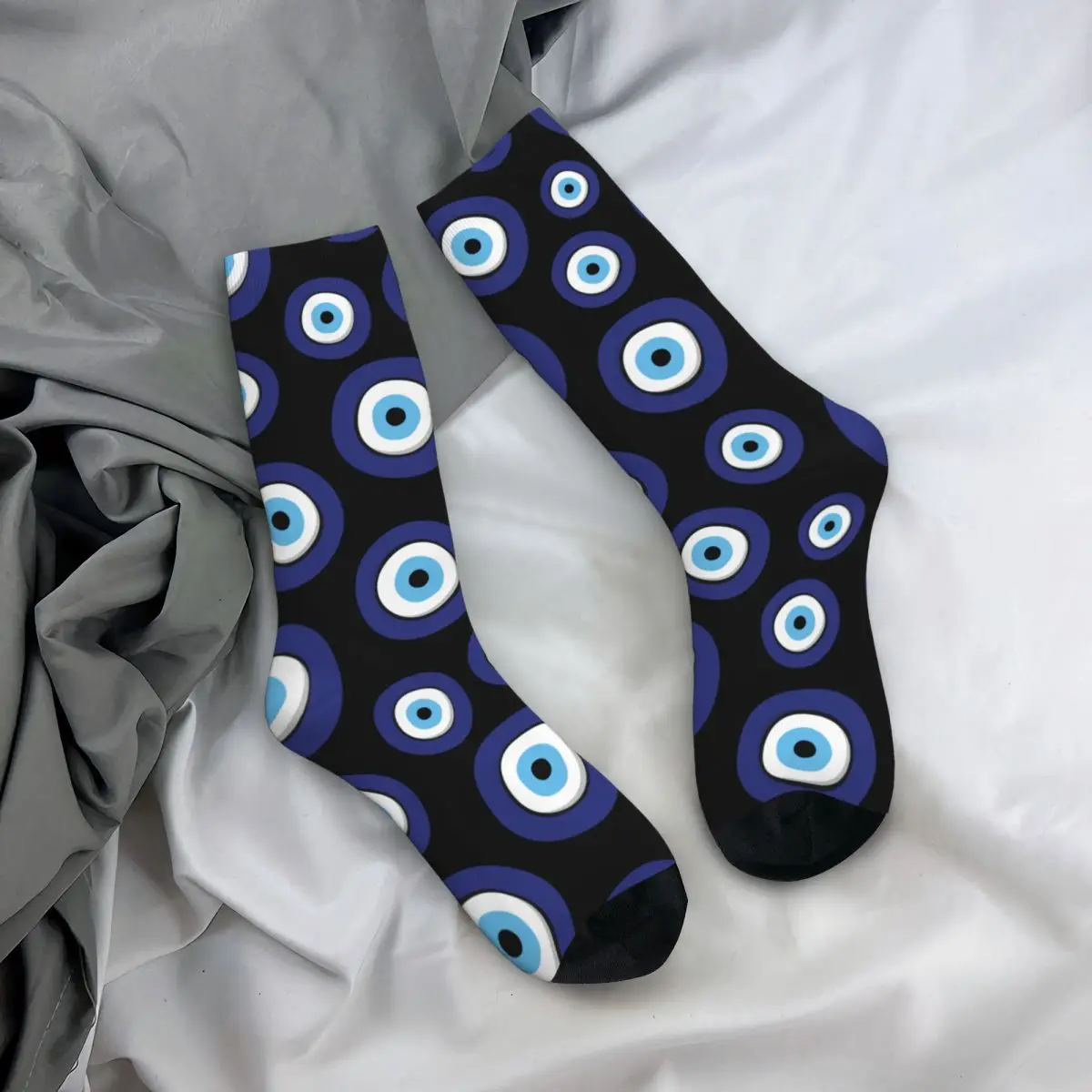 Greek Evil Eye Socks Men Women Polyester Casual Socks Novelty Spring Summer Autumn Winter Stockings Gift