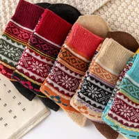 5 Pairs New Fashion Autumn and Winter Cute Colorful Women Warm Rabbit Wool Socks Thicken Cashmere Snow Women Socks 3