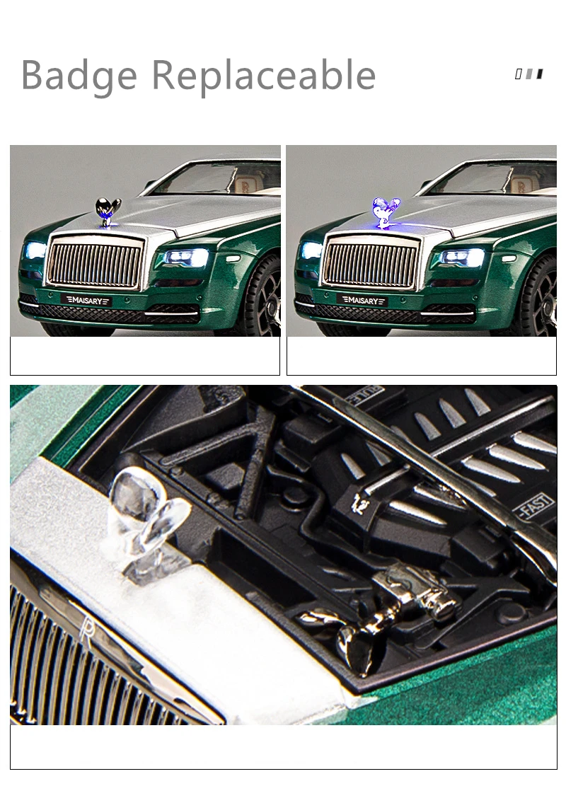 1:24 Rolls Royce Wraith Mansory Alloy Diecast Toy Vehicles Car