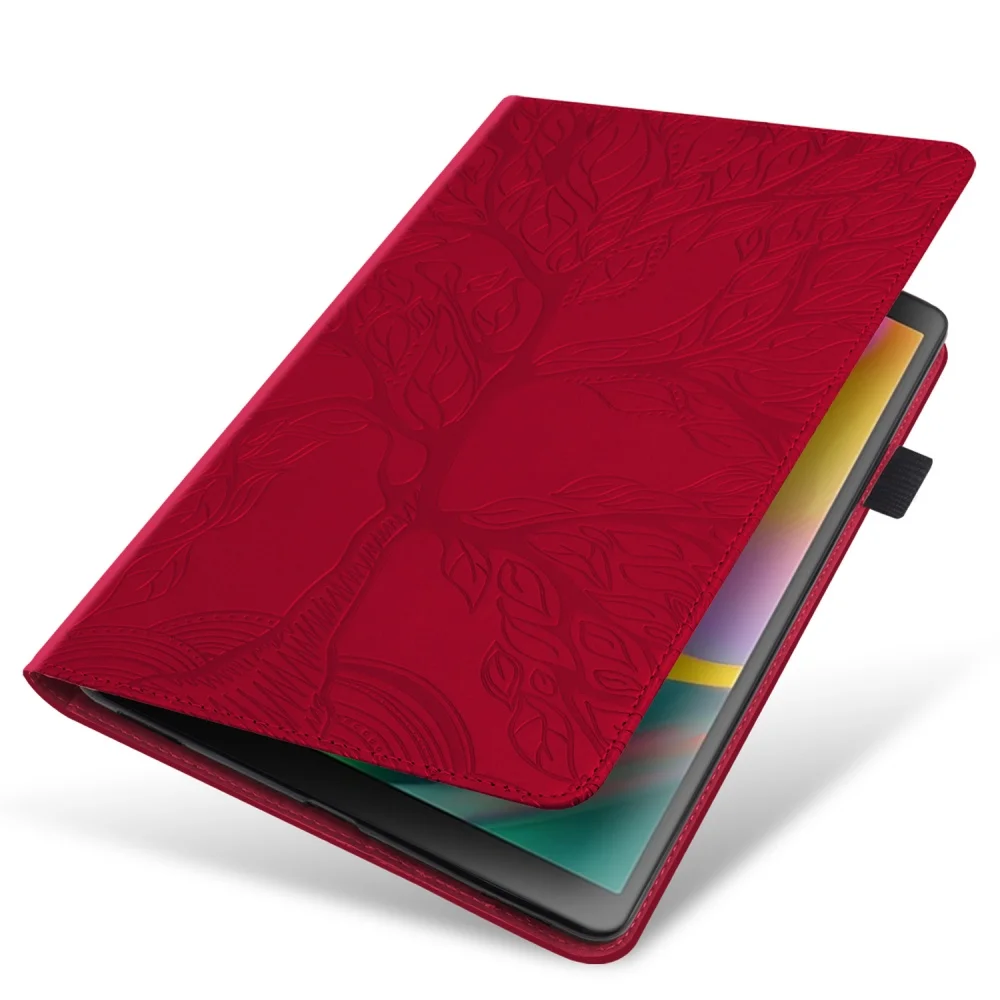Embossed Tree Flip Wallet Stand Tablet Case Cover