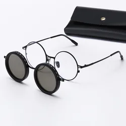 Magnetic Rotating Polarized Sunglasses with Adjustable Light Filter and UV Protection (Black)
