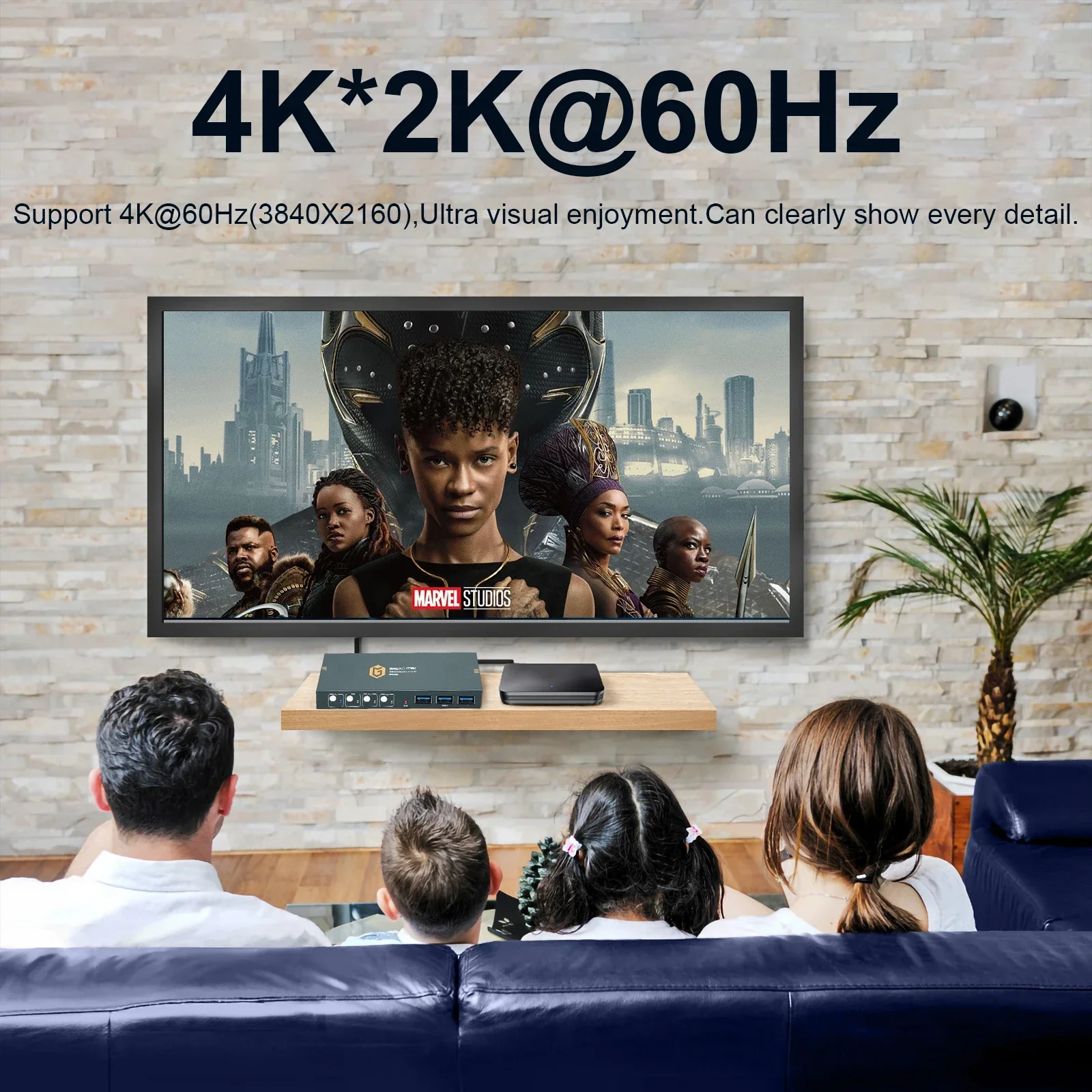 USB 3.0 KVM 스위치, HDMI 4K @ 60Hz, 4 컴퓨터 공유 1 모니터 공유 키보드 마우스 지지대 단추 스위치, 플러그 앤 플레이