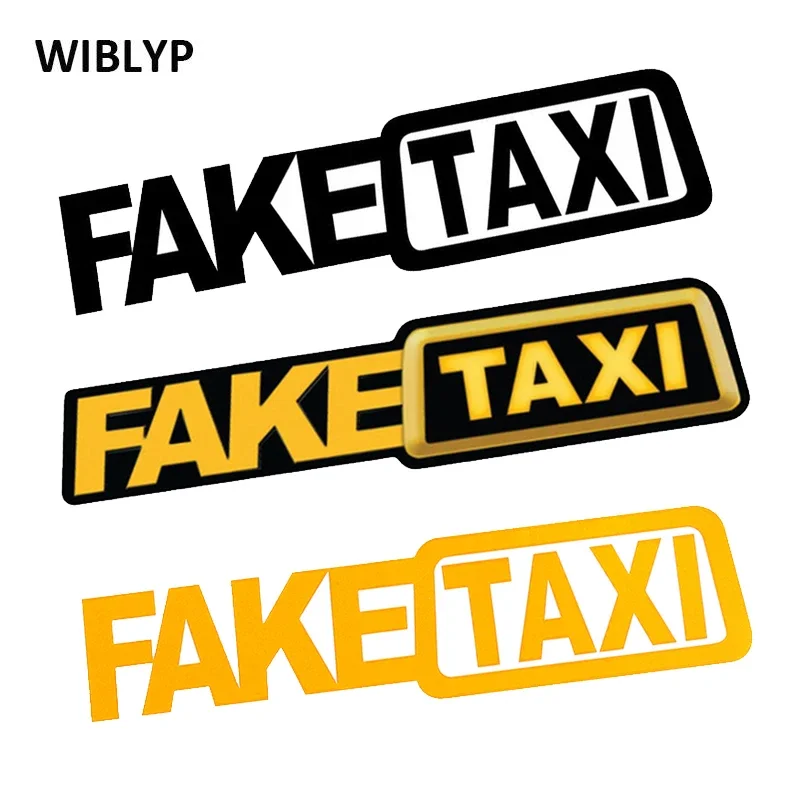 

2Pcs FAKE TAXI Car Stickers Reflective Stickers Funny Window Vinyl Decals Styling Self Adhesive Emblem Car Stickers Decoration