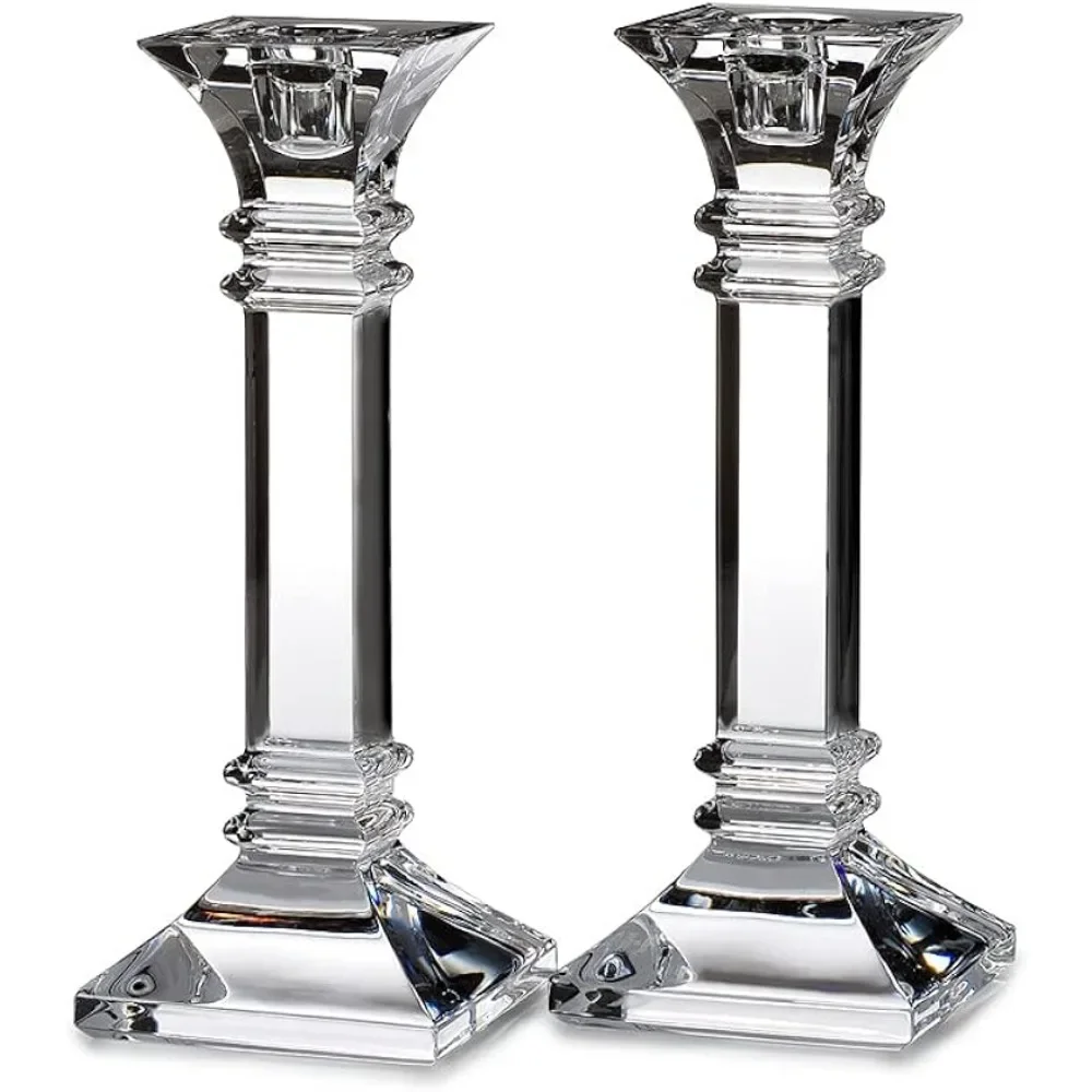 

8” Centerpiece Decorative Table Center Tray Treviso Candlestick Candlesticks for Candles & Holders Clear Home Decor Items Kerzen