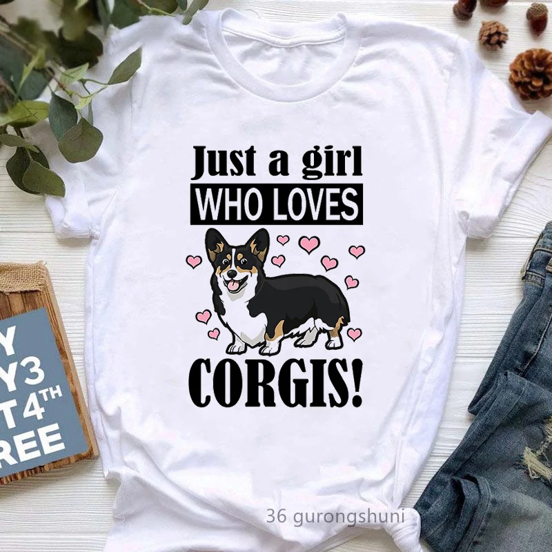 

Corgis Untoasted Toasted Burnt Graphic Print T Shirt Girls Funny Casual Tshirt Women'S Clothing Dog Lover T-Shirt Female Tops