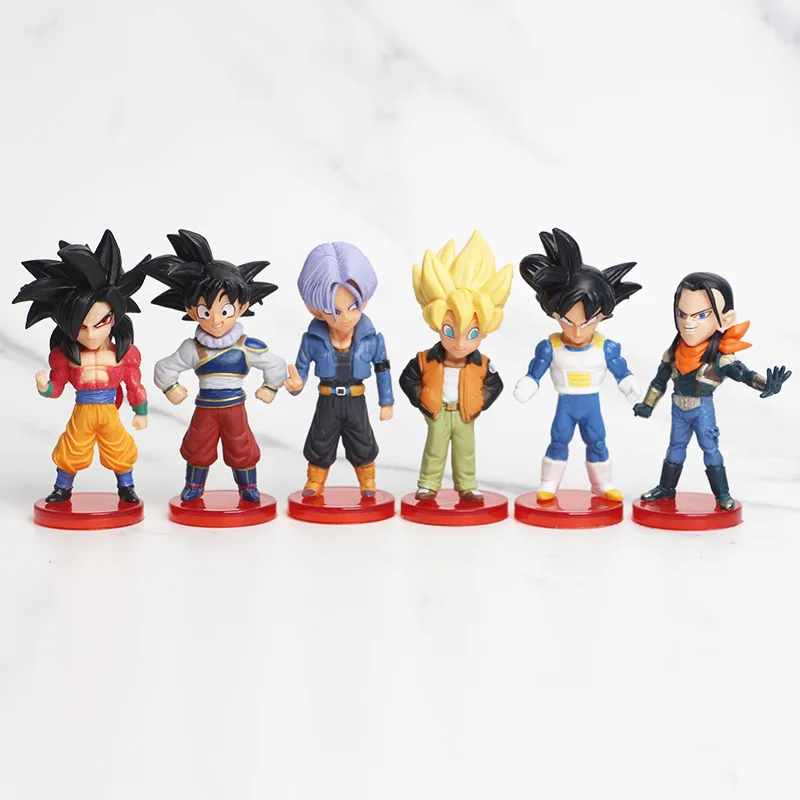 6 Pcs/lot 8Cm Dragon Ball Gt Figure Son Goku Super Saiyan 4 and Pan Model  Dolls Toys for Boys Kids Birthday Christmas Gift - AliExpress