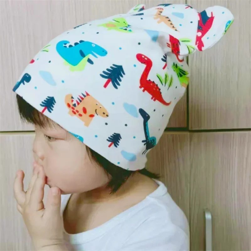 Kids Scarf Baby Neck Warmer Boys Girls Magic Muffler Outdoor Children's Cotton Ear Cap Winter Spring Autumn