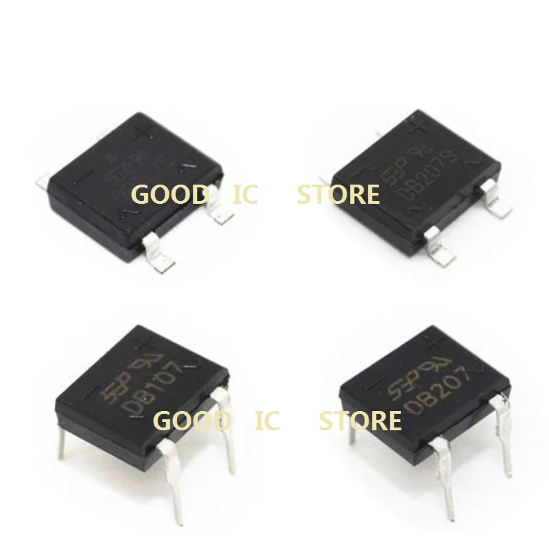20PCS Bridge stack DB107S DB104 DB157S DB207 DB307S rectifier bridge DIP-4 SOP-4 large chip new straight plug