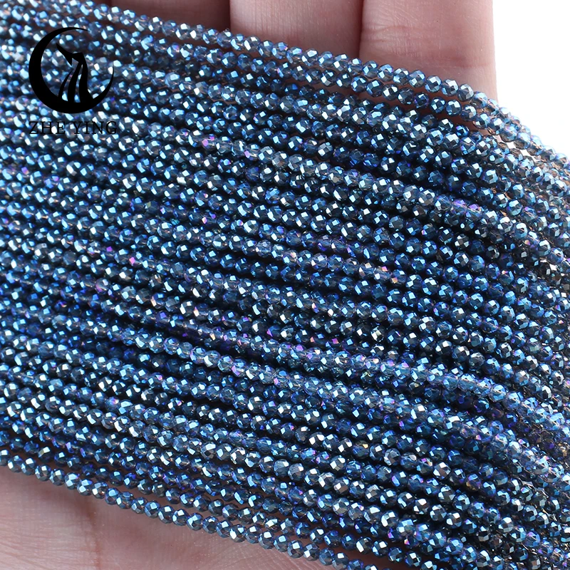 Colorful Faceted 2mm AB Crystal Glass Beads for Jewelry Making and DIY Projects