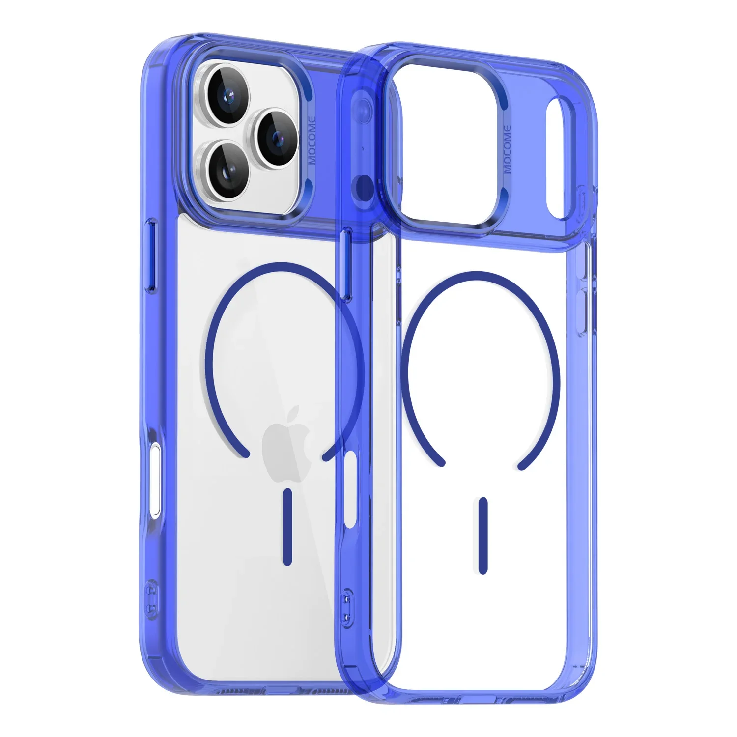 Transparent Shockproof MagSafe-Compatible Phone Case with Magnetic Wireless Charging Capability
