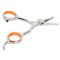 Premium Pet Grooming Rounded Tip Shears for Safe and Precise Fur Trimming (Silver 1pc)