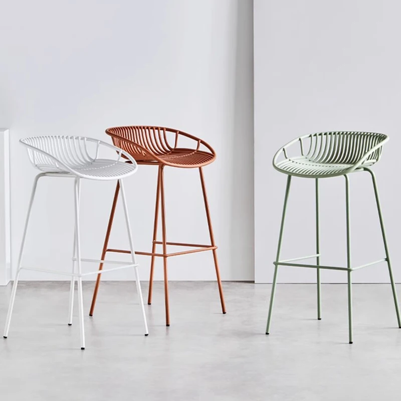 

Metal Minimalist Bar Stool Luxury Nordic Waiting Kitchen High Bar Chair Waiting Lounge Cadeira Ergonomica Restaurant Furniture