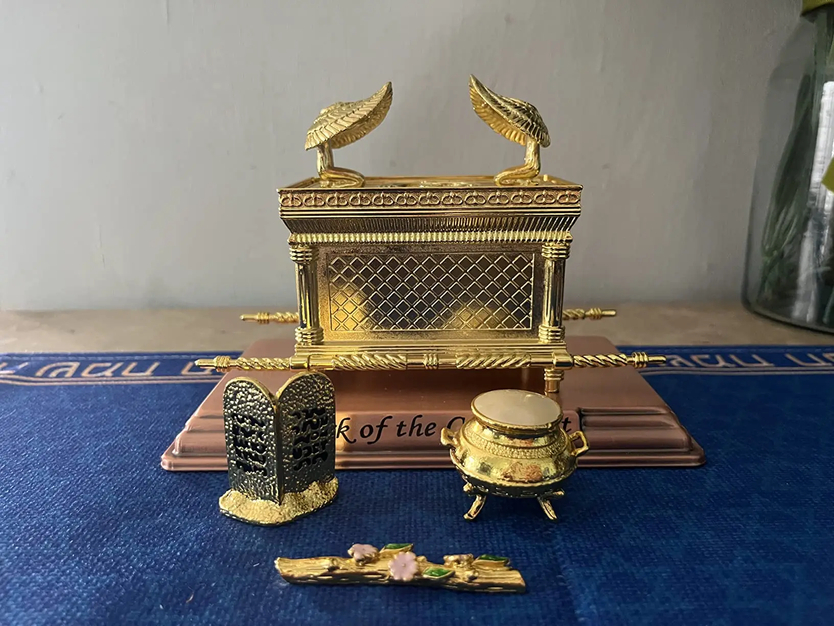 The Ark of The Covenant Historic Model Replica Statue Gold Plated Home Religious Decoration Collectible Judaism Israel Gift