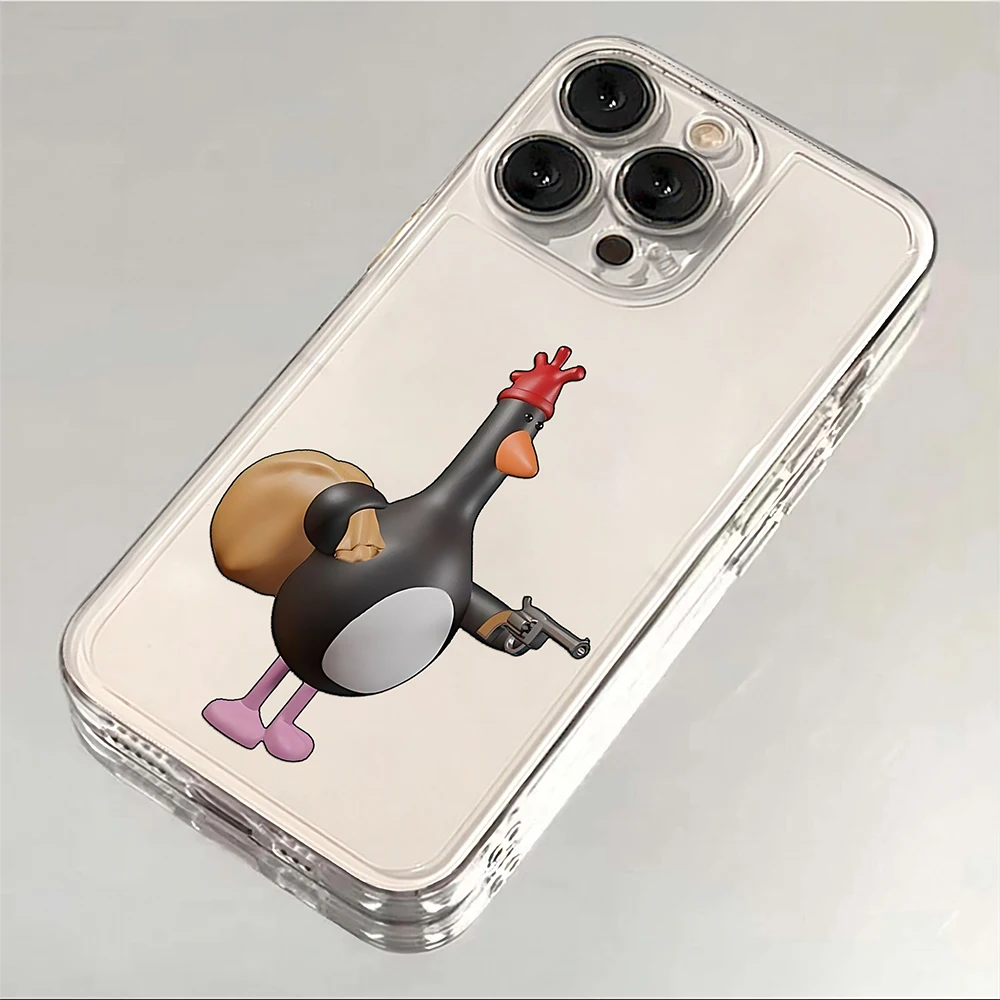 Charming Cartoon Duo Clear Soft TPU Phone Case
