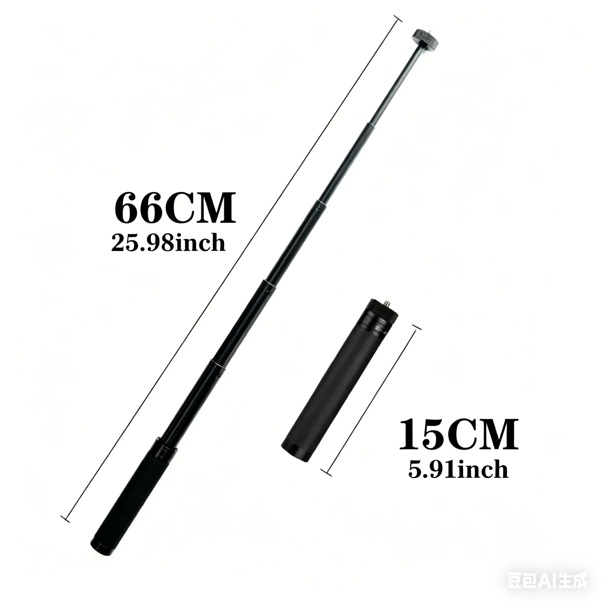 Mécanisme de pliage de la tige d'extension réglable pour stabilisateur, compacte et transportable