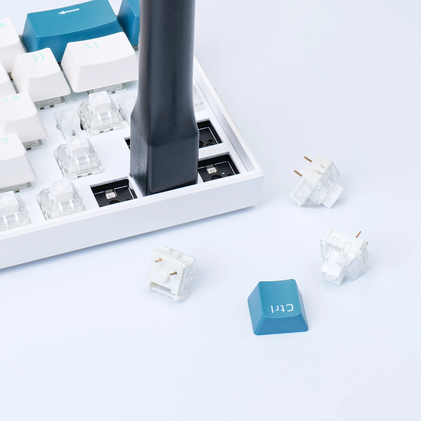 Hot Swap Key Puller Keycap Ajustador Interruptor Portátil Removedor para Fixação de Teclado Mecânico Ação Faça Você Mesmo Ferramenta de Limpeza em 1 - Imagem 2