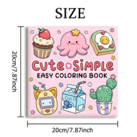 CUTE & SIMPLE bold-easy Coloring Book for Adults Cute Drawing Book Perfect Gift for Party and Birthday 2