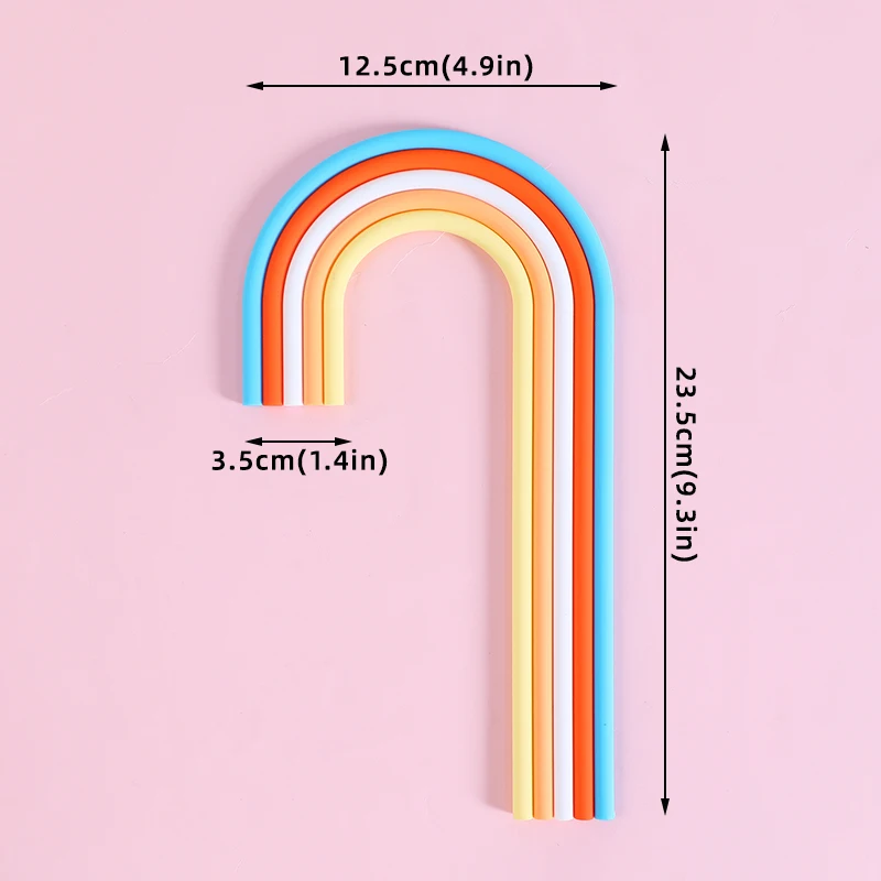 Vibrant Rainbow Cake Topper – Multi-Occasion Celebration Decoration