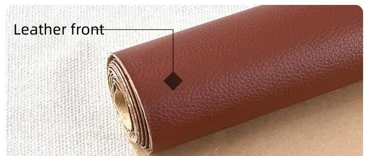 Selbstklebendes Leder, PU-Material, verdickt, verschleißfest, Litschi-Muster, Sofa-Reparatur-Aufkleber, Schutzfolie, Kunstleder – Detail 2