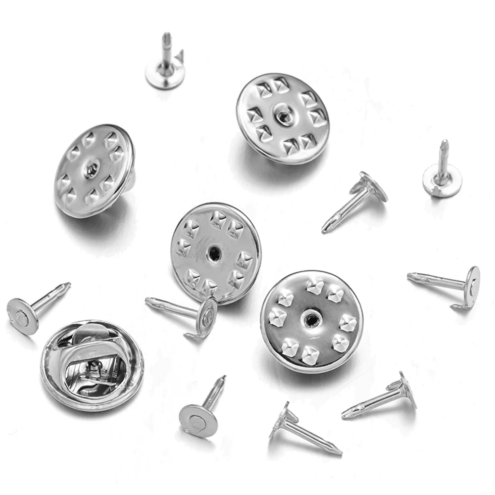 50 Paar Schmetterlings-Kupplungs-Krawattennadeln mit 8 mm leeren Anstecknadeln, Ansteckverschluss, Verschlüsse für die Herstellung von DIY-Broschen und Schmuck – Detail 1