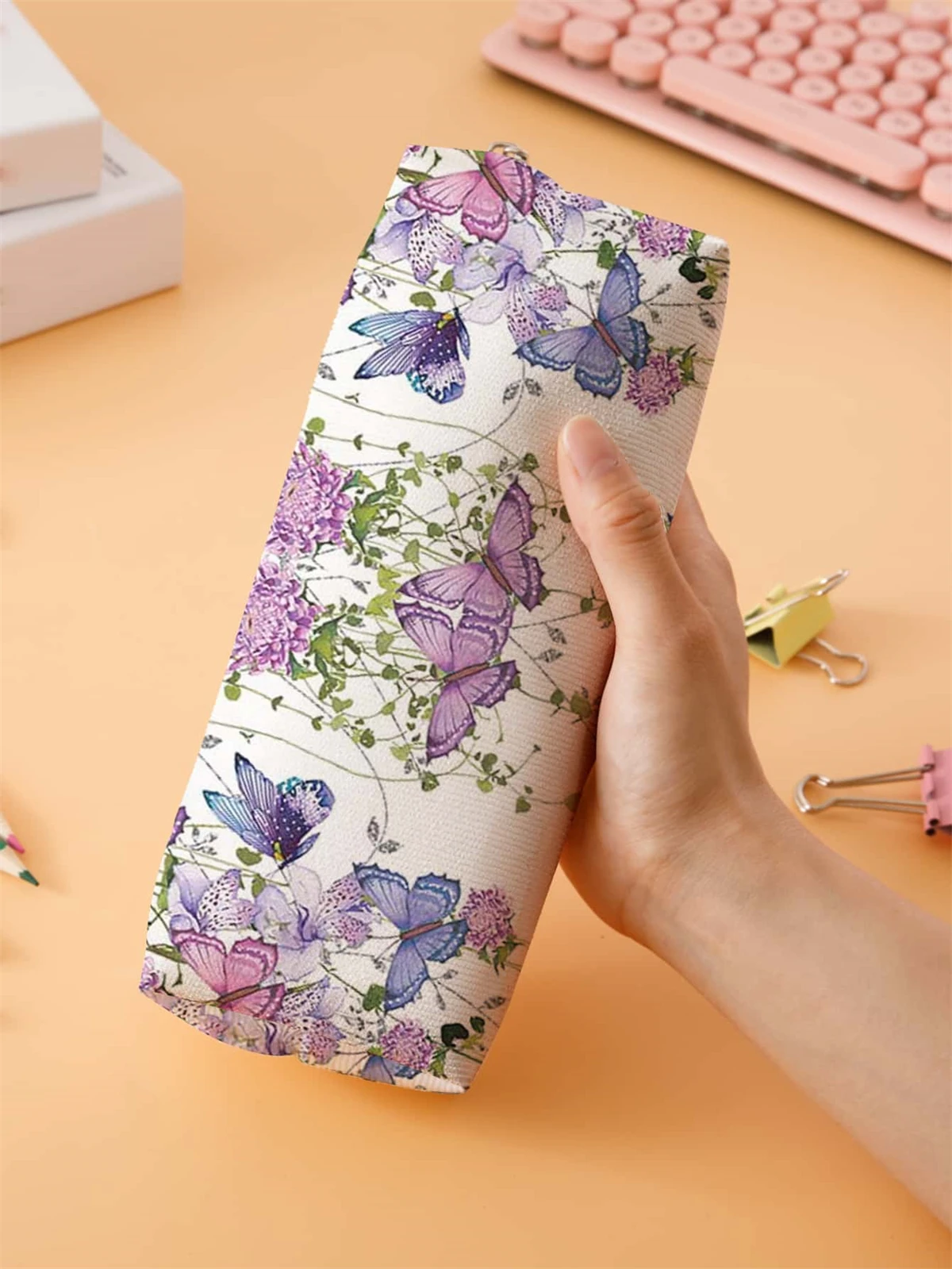 Small pencil case, large capacity pencil case, multifunctional stationery storage bag, student school organization supplies