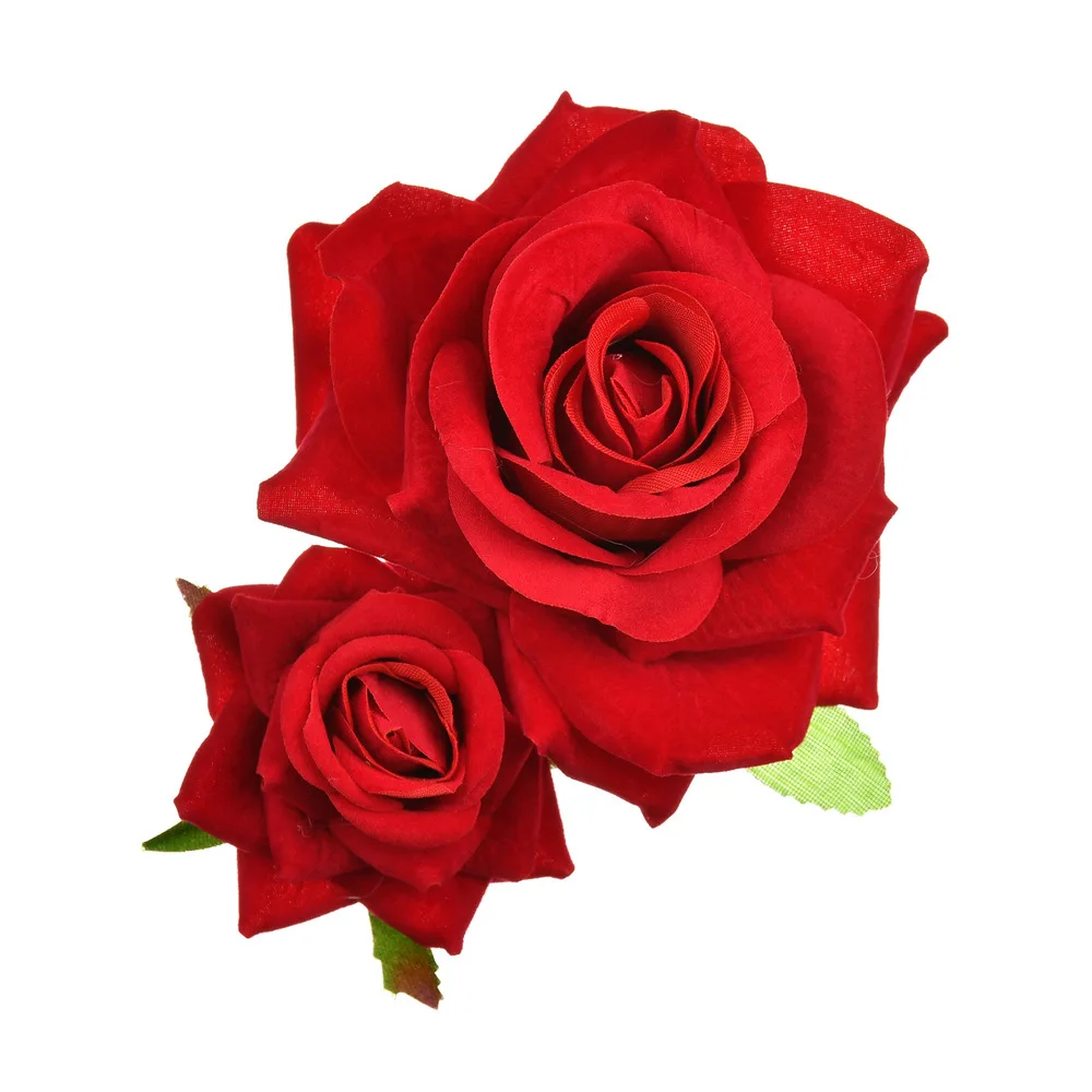 Elegante Accessorio per Capelli da Damigella, Fiore Decorativo per Acconciature Nuziali, Doppia Rosa, Fermaglio per Capelli, Accessori Moda Matrimonio 2026 - Image 4