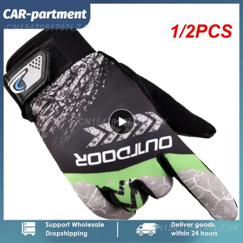 

1/2PCS Men Winter Motorcycle Gloves Touch Screen Waterproof Windproof Sports Mitten Warm Fleece Bike Motorcycle Ski