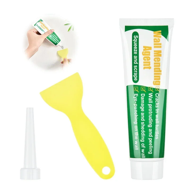 Wall Repair Agent 100g Wall Repair Cream with Scraper Paint Mouldproof Quick Drying Patch Nail Hole Restore