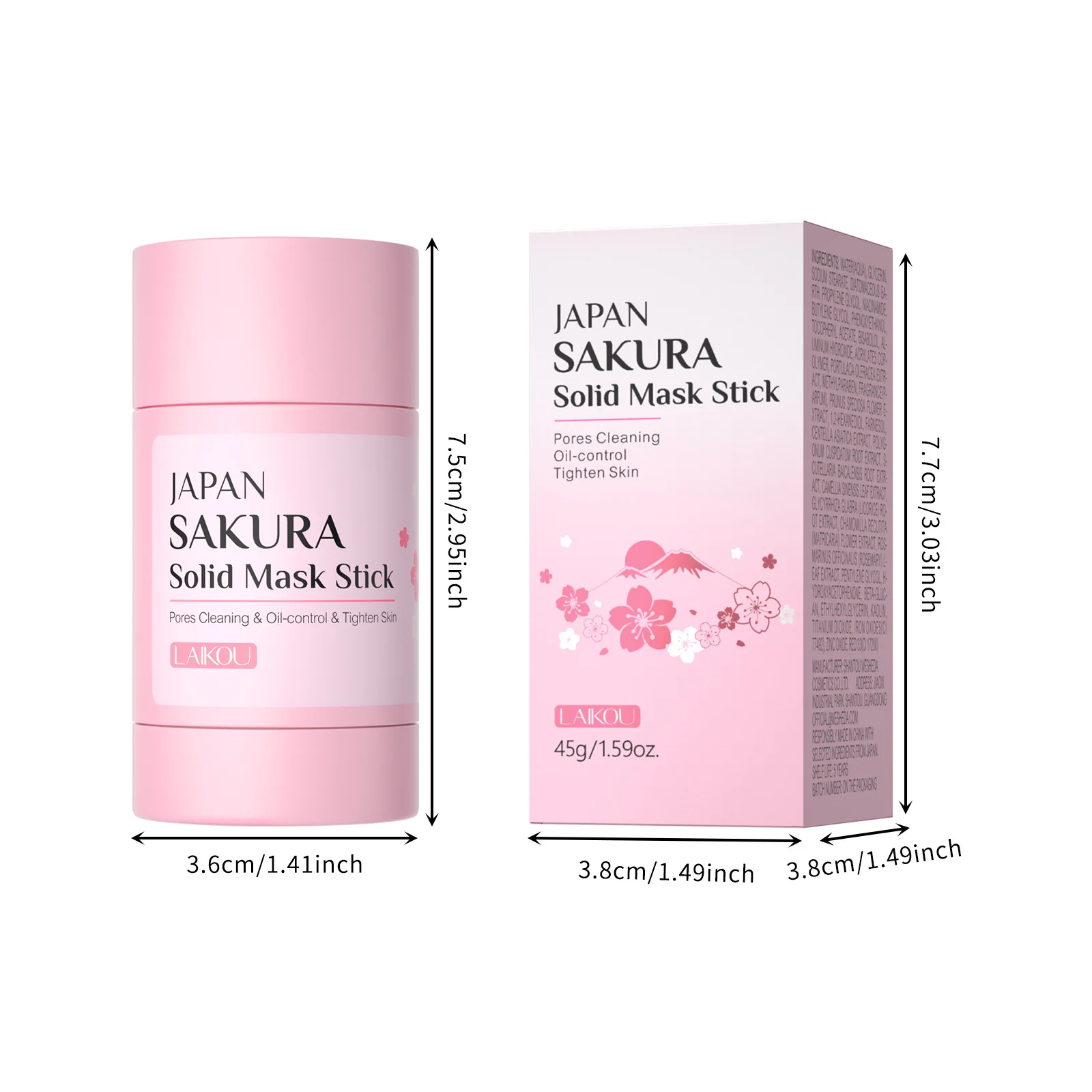 Sakura Solid Face Mask Stick Deep Cleaning Green Tea Facial Mask Reduces Blackhead Pores Oil Control Moisturizing Mud Mask 40g 5 Sakura Solid Face Mask Stick Deep Cleaning Green Tea Facial Mask Reduces Blackhead Pores Oil Control Moisturizing Mud Mask 40g - Image 5