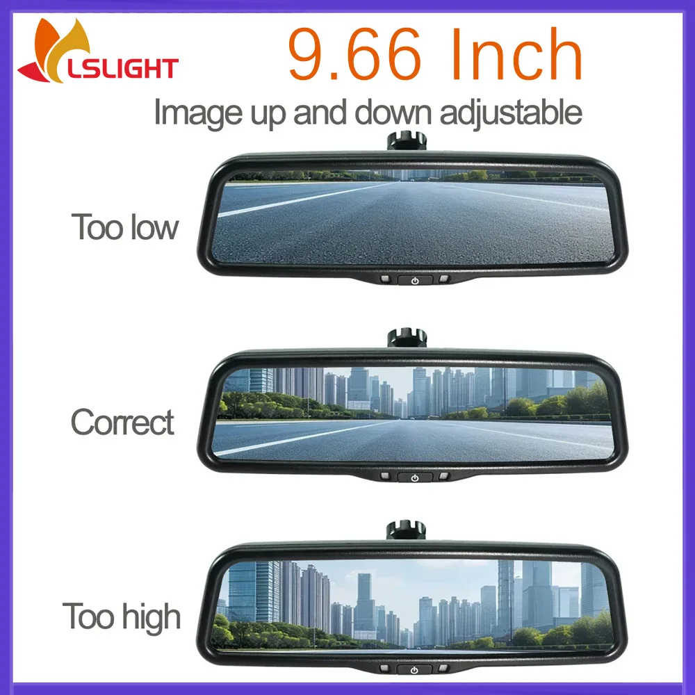 9.66 Inch Rear View Mirror Monitor Car Digital AHD 1080P Automatically ...