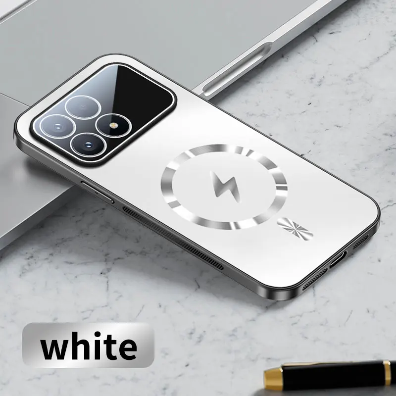 Magnetic Camera Lens Protection Case with Magsafe Compatibility & Matte Frosted Back Cover