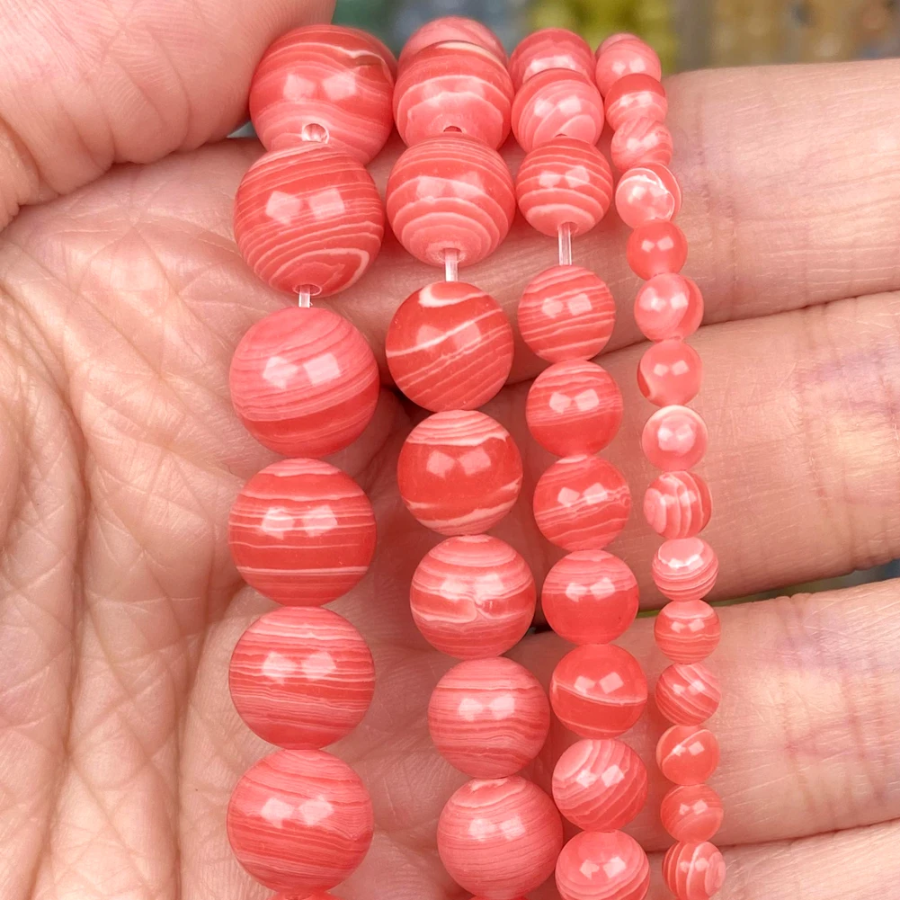 Naturstein 4–10 mm rote Achate Turmalin Tigerauge Jade Jaspis lose Perlen für Schmuckherstellung DIY Armbänder Zubehör 15 Zoll – Detail 15
