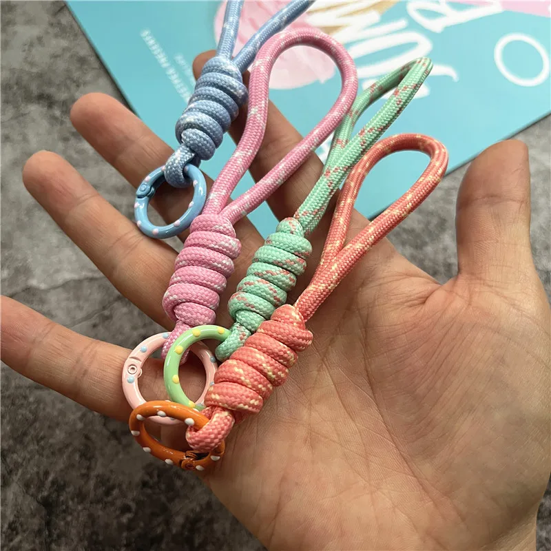 Key Chain Accessories Small Fresh Keychain Candy Color Keyring Lanyard Anti-lost Car Keychain Short Key Holder Bag Decoration - 5
