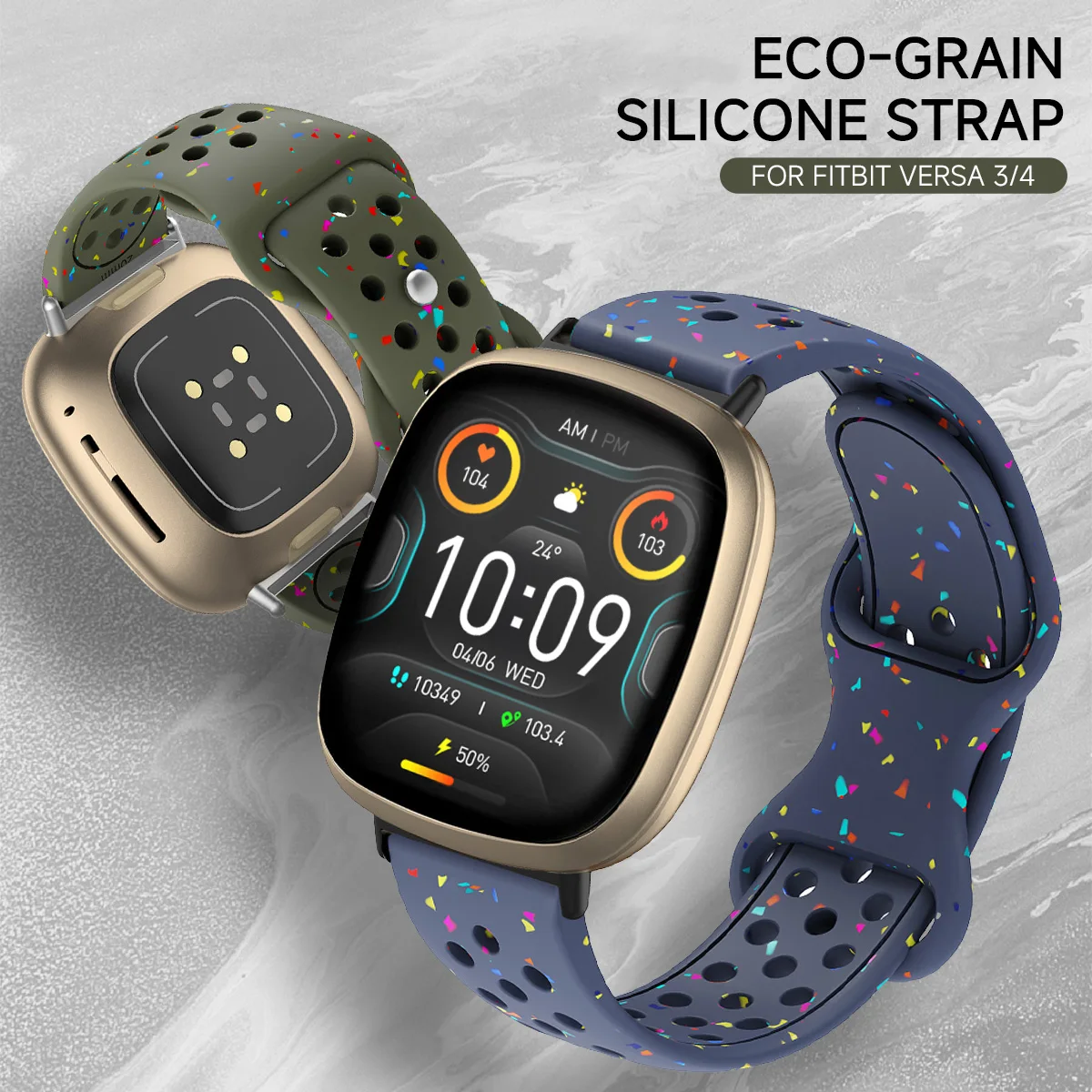 Elastic Eco-Friendly Silicone Sport Strap in Jelly Colors - Smartwatch Accessories