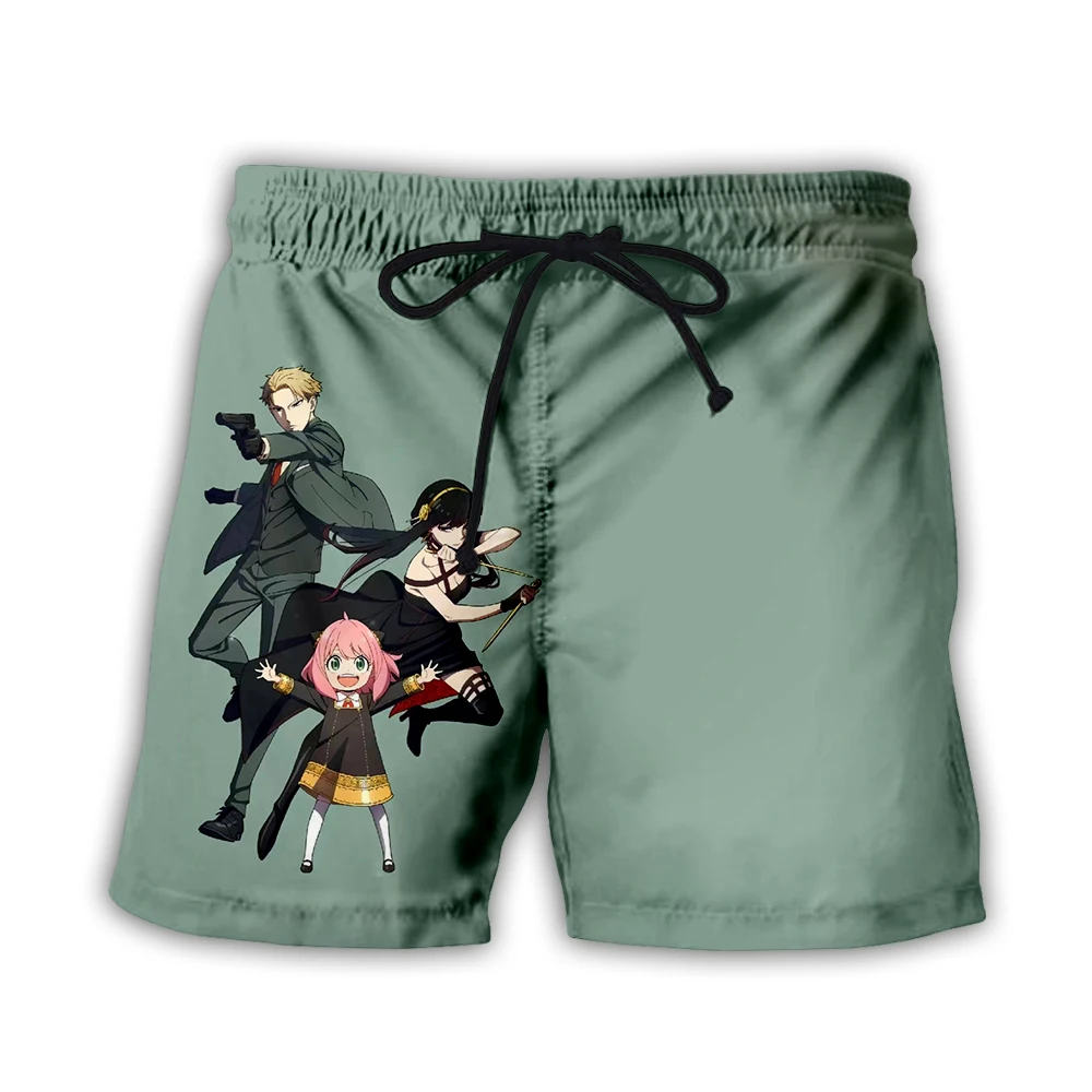 Spy X Family Anime Shorts Men Kawaii Short Pants Fashion 3d Print Summer Beach Board Shorts Women Casual Harajuku Streetwear