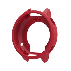 Silicone Protective Smartwatch Case - Soft Shell Bumper Guard in Black (Red)