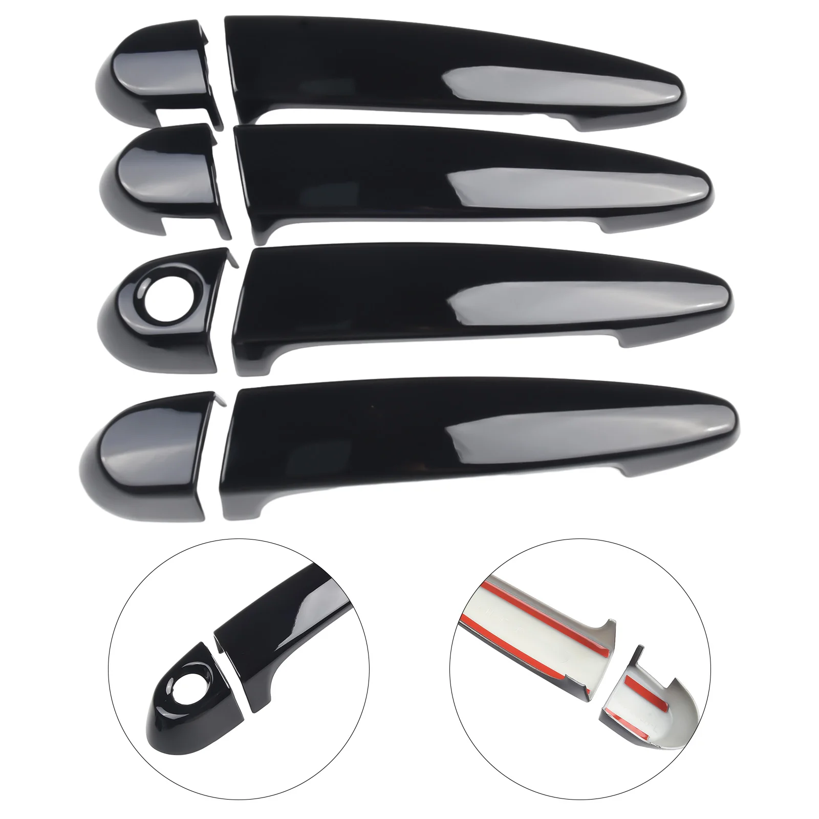 

4Pcs/Set Gloss Black Door Handle Cover Trims For BMW E87 E90 E91 E92 E93 F30 X1 X2 X3 X4 X6 ABS Plastic Car Accessories