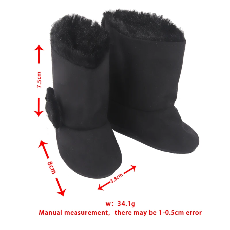 7CM Doll Snow Boots Tassels Plush Doll Shoes For 18 inch American&43cm Baby New Born,Generation,Life Girl Doll 1/3 BJD Dolls