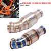 For KTM DUKE390 250 200 125 390 RC390 2017 - 2020 Motorcycle Exhaust Escape Moto Stock Exhaust Middle Link Pipe Titanium Alloy