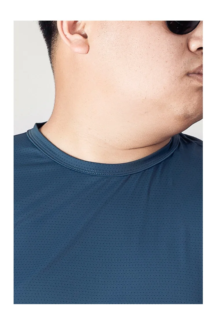 Summer plus size T Shirt 17XL 16XL men's ice casual Solid short-sleeved loose Short sleeve body shirt top 15XL Quick dry 275KG 4