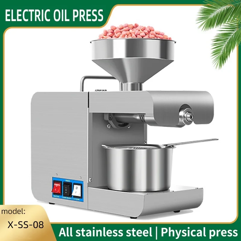 X-SS-08  hot-selling coconut soybean sesame oil making machine Automatic peanut rapeseed oil extrusion machine 5